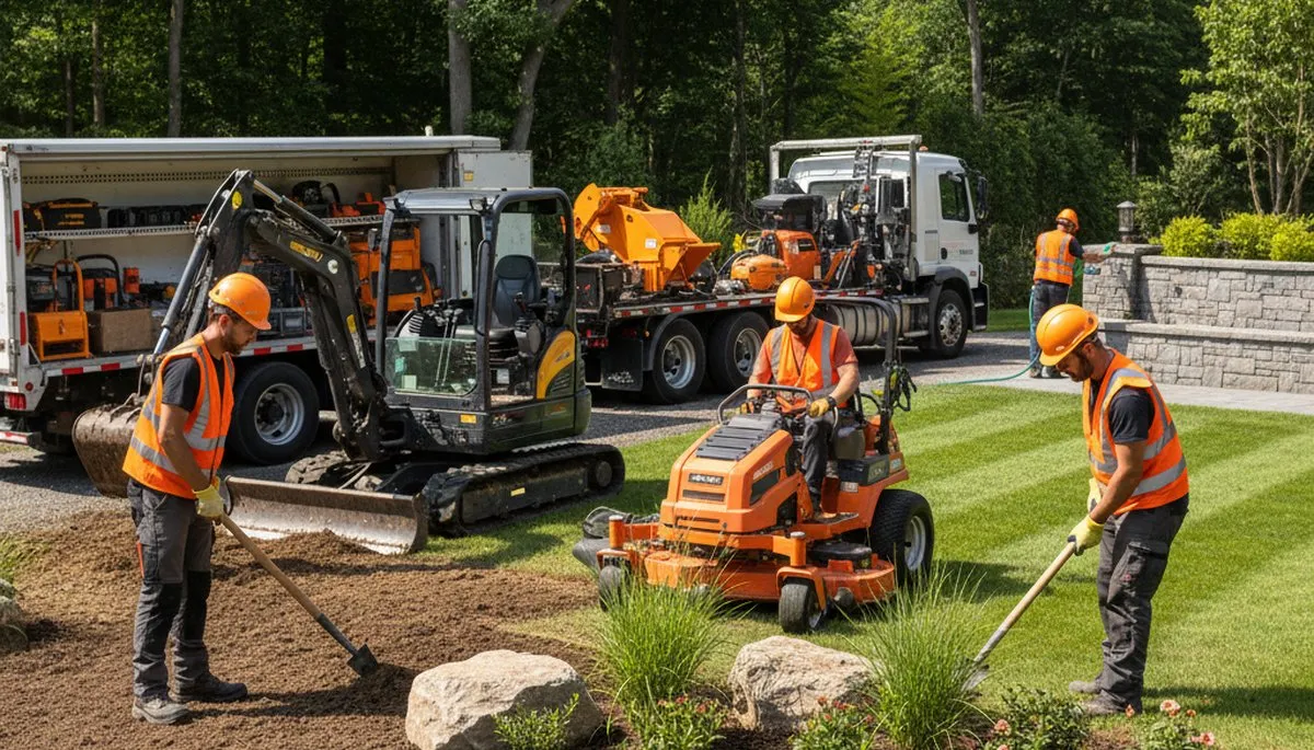 Arbor Tree Care crew providing tree removal and landscaping services in Saugus, MA