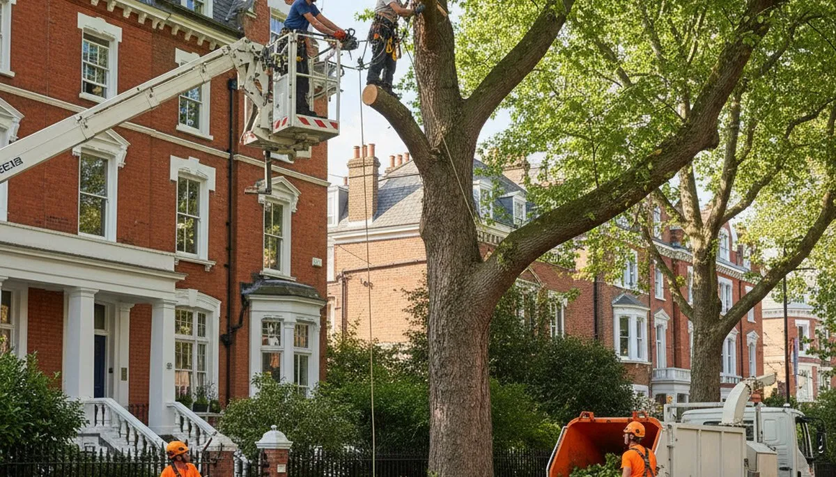 Tree service crew in Saugus, MA providing professional tree removal and trimming services