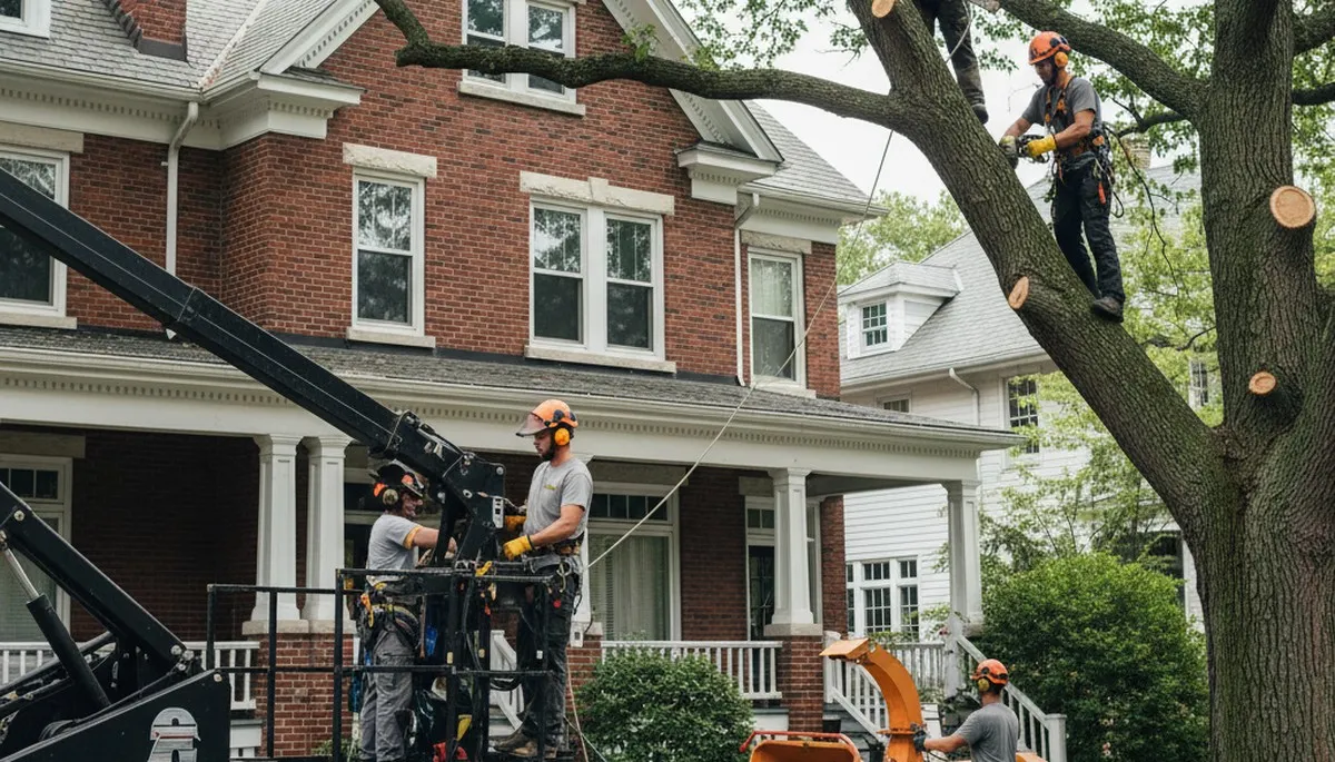 Tree service crew in Saugus, MA providing professional tree removal and trimming