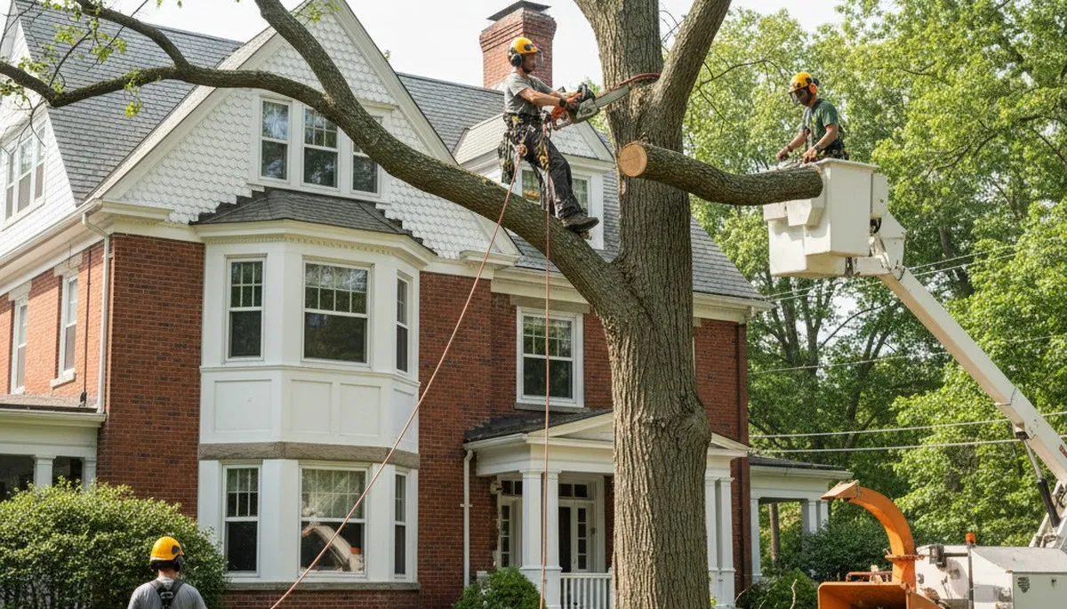 Tree service crew in Saugus, MA providing professional tree removal and trimming services