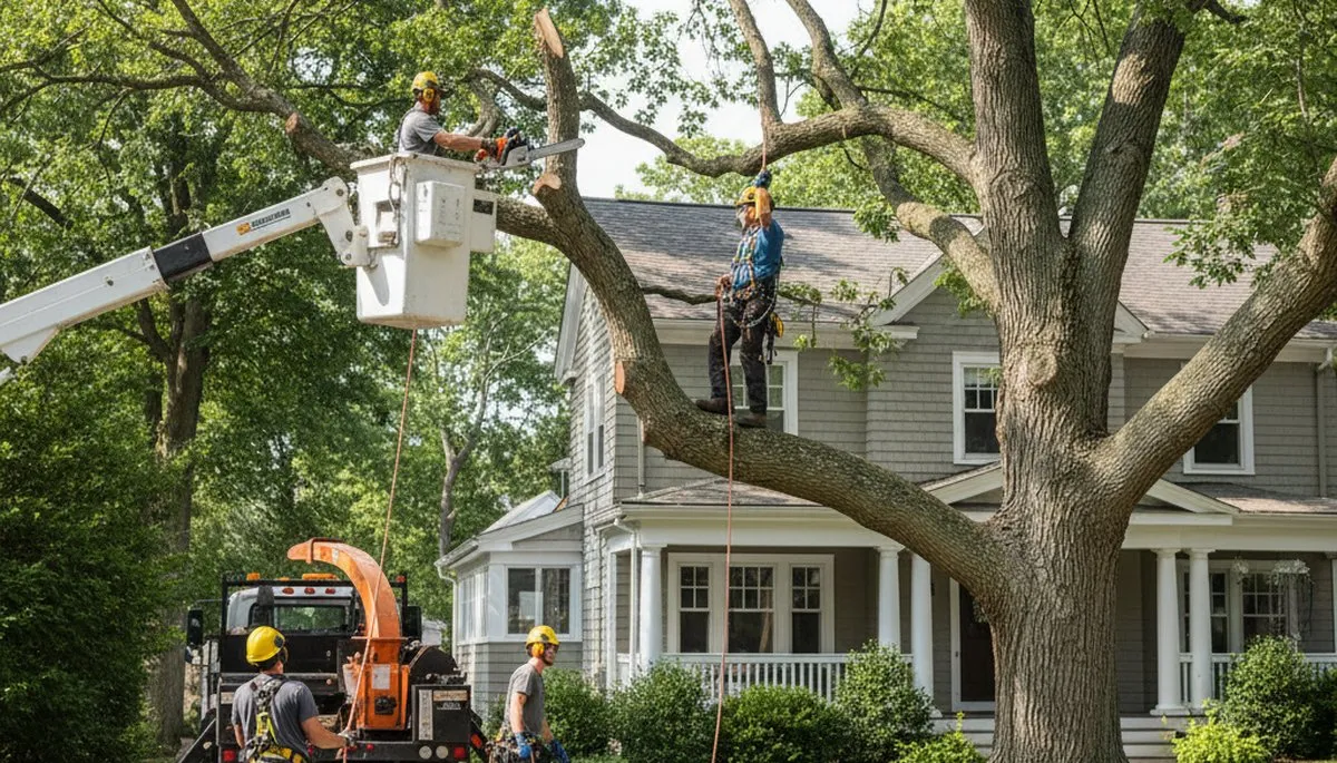 Tree service crew providing professional tree removal in Saugus, MA