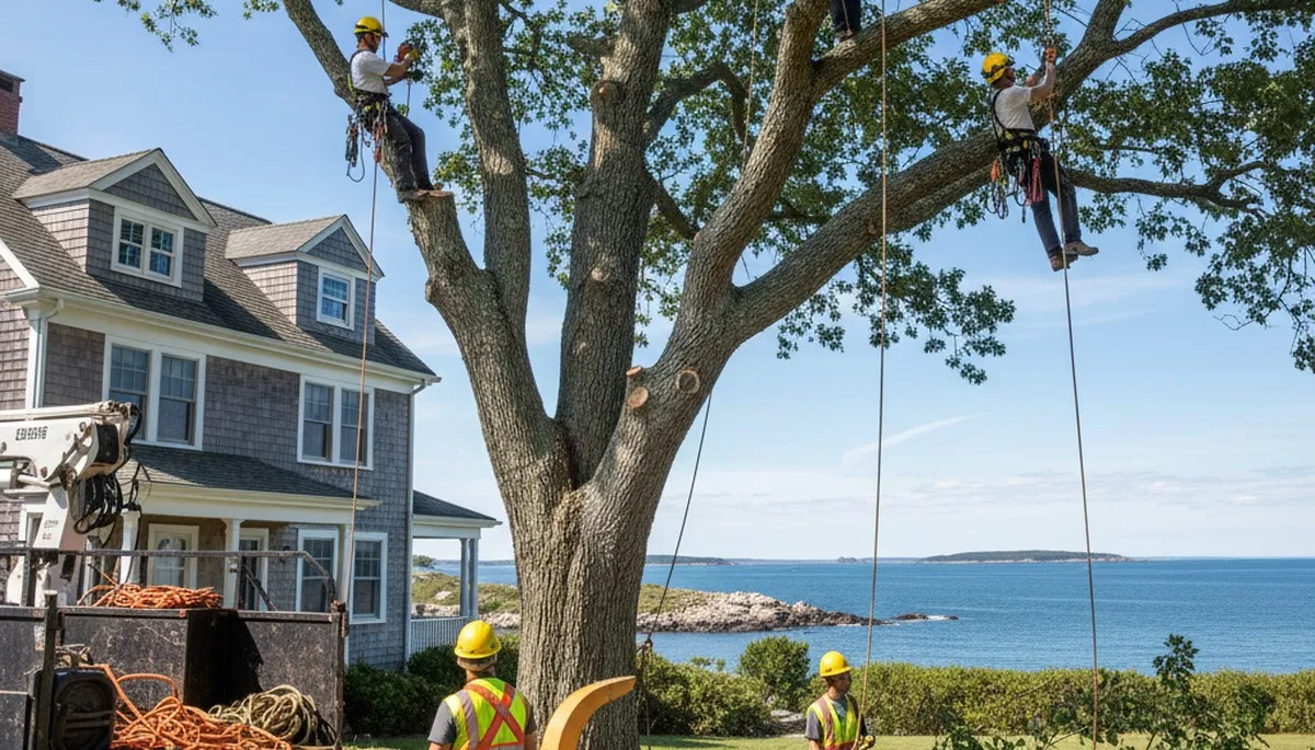 Tree service crew in Saugus, MA providing professional tree removal and trimming solutions